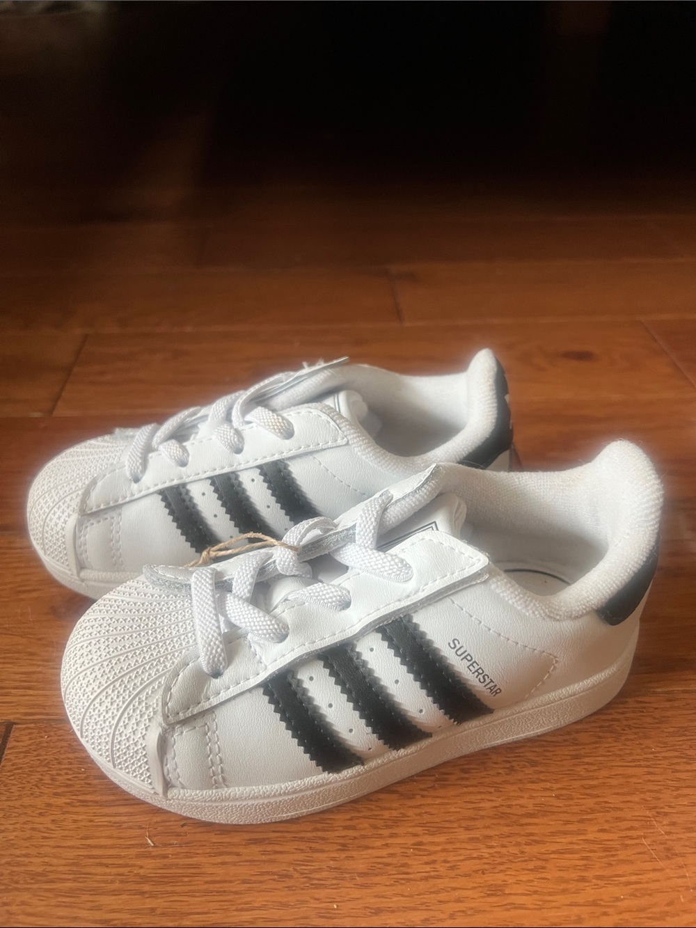 adidas Kids White and Black Superstar Sneakers